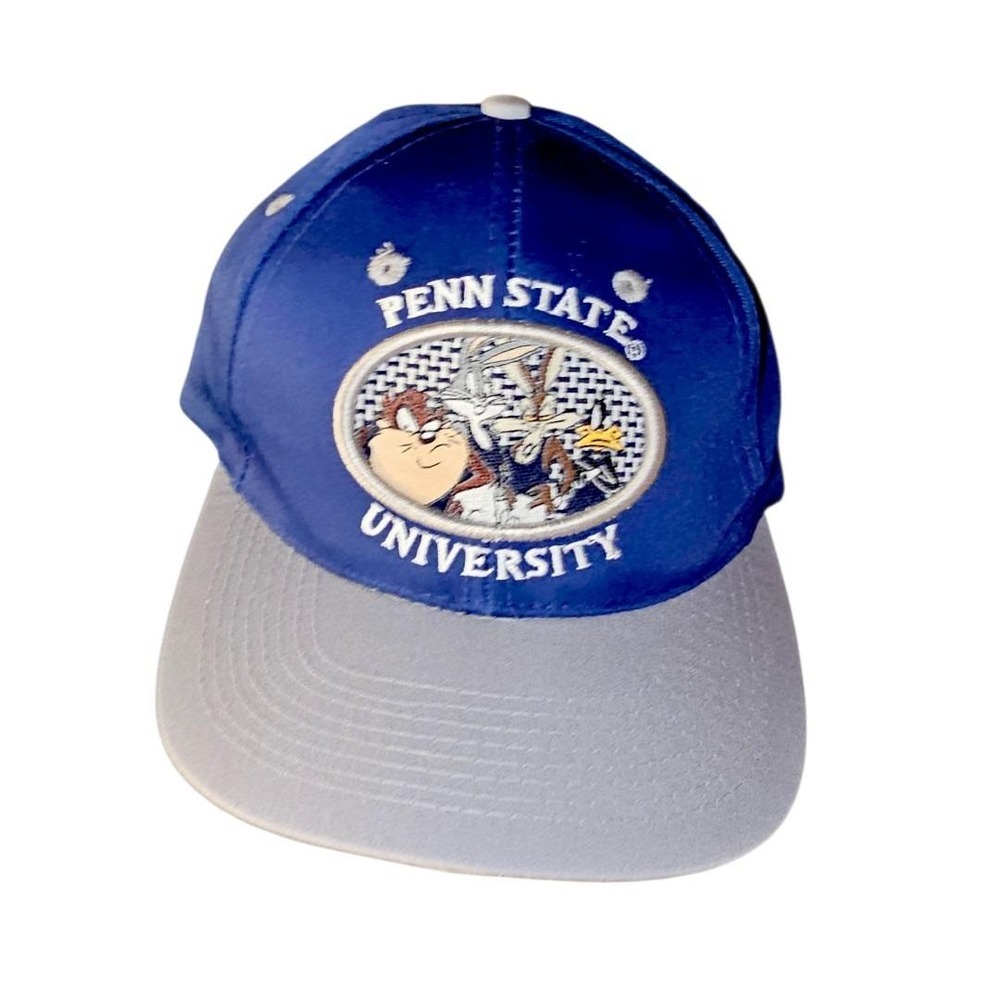 Penn State University Looney Tunes Blue & Gray Snap Back Hat Cap  Taz Bugs Bunny